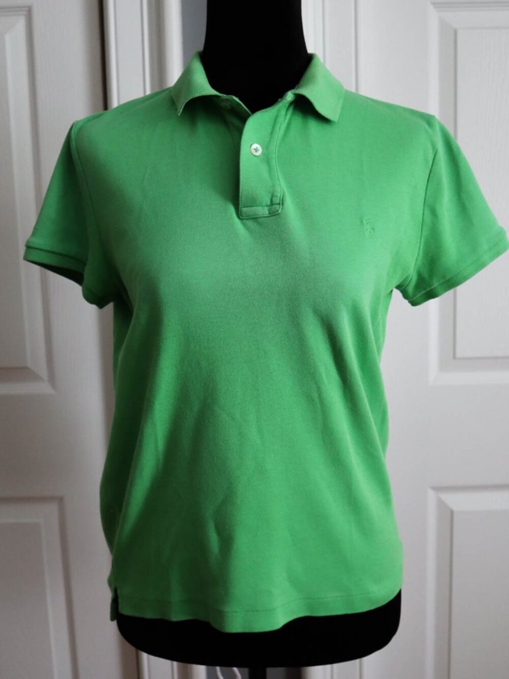 Ralph Lauren Sport Slim Fit Polo Shirt Pony Logo Sz L 100% Cotton Green